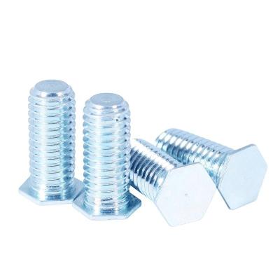 China HEX NFH-M3,M4,M5,M6 Various models blue zinc plated Carbon steel Hexagonal Self Lock Clinching Stud for Sheet Metal Flat Head Metric for sale