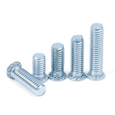 China Round OEM factory  Carbon Steel  Flat Head Metric Self Clinching Stud Series Self Lock Clinching Stud Self Clinching Screws for sale