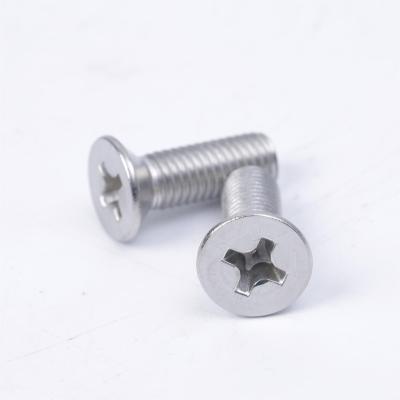 China Pan 10PCS M8 304 Stainless Steel  Cross Laptop Screw Phillips Ultra Thin Flat Head Electronic Machine Screw for sale