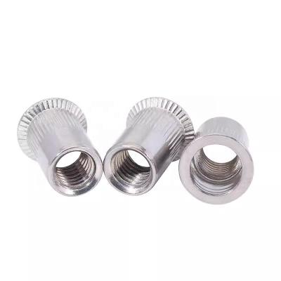 China Connection 304 Stainless steel M3,M4,M5,M6,M8,M10,M12 Large countersunk vertical grain rivet nut for sale