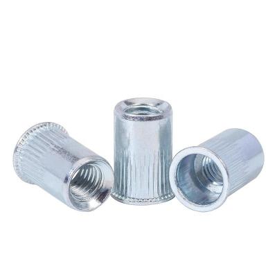 China Connection RKB Carbon steel Yellow/Blue zinc plated Countersunk head reduce head Flat head rivet nuts for sale