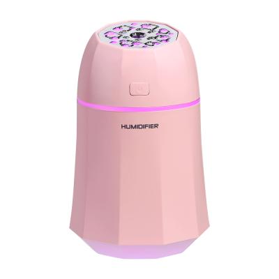 China 2021 Hotel Romantic Light LED Humidifier USB Mini Lovely Humidifier With Cool Colorful Mist Diffuser for sale