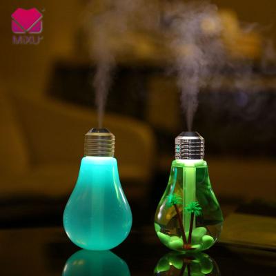 China Car Gift Mini Ultrasonic Air Humidifier Colorful Nice Night Light USB Bulb Humidifier Choice for sale