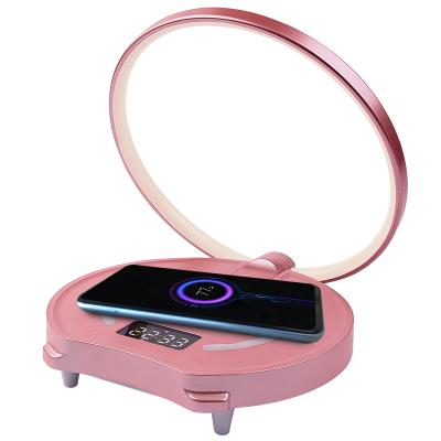 China 2021 Eco-Friendly New Product Wireless Multifunction Alarm Clock Bluetooth Music Switch Modes LED Light Lamp for sale