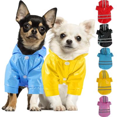 China Viable Wholesale Summer S-XL Hoody Puppy Pet Rain Coat Jackets Pu Outdoor Waterproof Raincoat For Dogs for sale