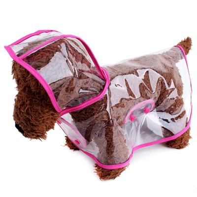 China Viable Waterproof Transparent Pet Dog Cat Dog Raincoat Transparent Raincoat Rain Coat Large for sale