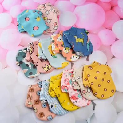 China Custom New Viable Cartoon Pet Clothes Fall And Winter Sweater Dog Clothes Cat Clothes for sale