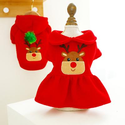 China Viable Dog Clothes Christmas Costume Teddy Bear West Pomeranian Dog New Year Celebration Cat Pet Highland Bear Cubs Clothes for sale