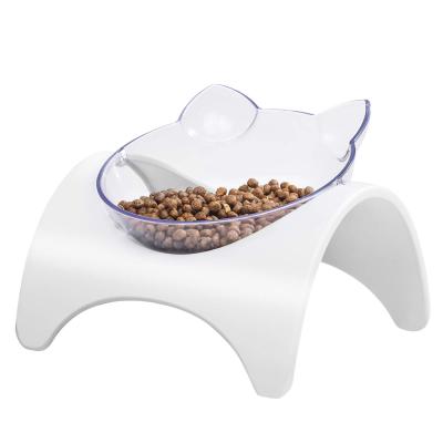 China Small Animals Raised Cat Single Bowls Pet Food Water Bowl Raised Pet Feeding Bowl for White Cats and Dogs for sale