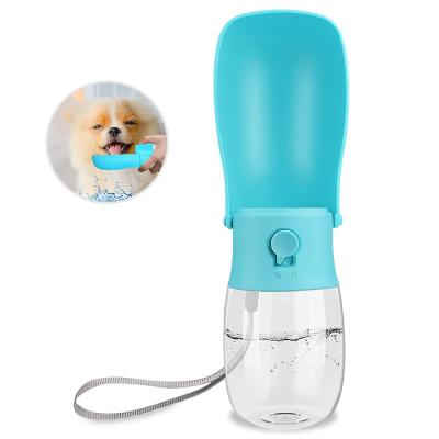 China Auto Leak Proof Plastic Pet Bottle Portable Food Grade Puppy Water Dispenser With Drinking Driver For Outdoor Pets for sale