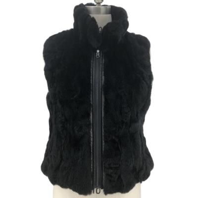 China 2020 Winter Breathable Piel Chaleco Rabbit Fur Vest Down Jacket Women Waistcoat Sleeveless Rabbit Fur Vest for sale