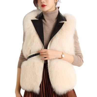 China Viable Hot Sale Ladies Fashion Fox Fur Vest Women Newest Winter Fur Vest Wholesale Women for sale