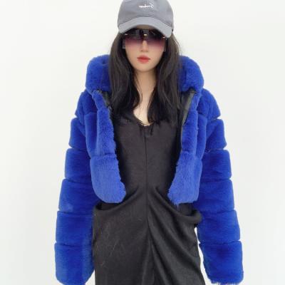 China Anti-wrinkle 2021 winter women girls faux fur jackets and coats thicken faux fur coats for ladies for sale