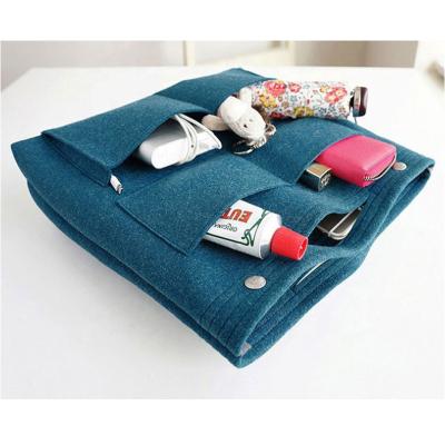 China Portable Women Travel Felt Pocket Fashion Insert Multi Bag Organizer Cosmetic Storage Makeup Bag Organizer for sale