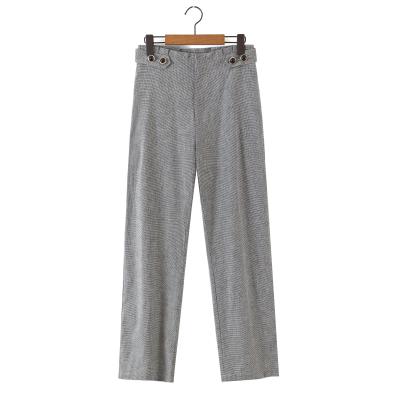 China Breathable Gray Color Zipper Fly Casual Loose Design Womens Fall Pants And Trousers for sale