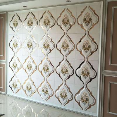 China Modern Heat Insulation 3D Faux Leather Wall Tiles for sale