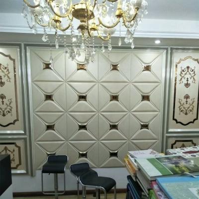 China Modern Europe and USA Style 3d Leather Wall Panel with Glass for sale