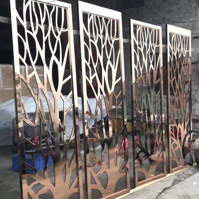 China CLASSIC Laser Cut Metal Iron Stainless Steel Grill Room Divider Aluminum Decorative Partition Panel for sale