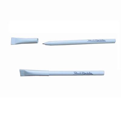 China office & School pen white color eco-friendly paper ball pen made of 100% high quality paper material for sale