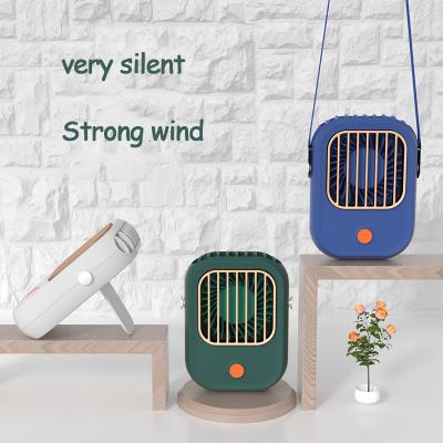 China Neck Band Fan With Stand 2021 Best Selling Neck Band Mini Electric Fan Protable Fan Mini Portable Custom Logo Battery for sale