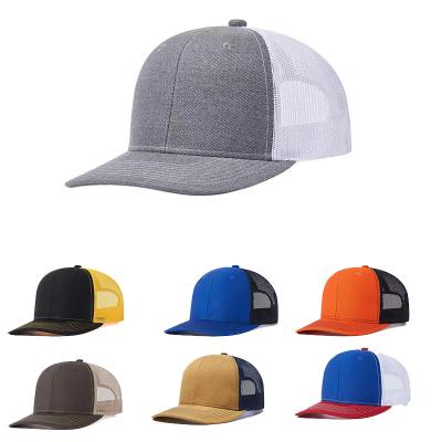 China Custom High Quality Embroidery COMMON Logo Mesh Truck Hat, Cotton Two Tone Gorras, Wholesale Men's Trucker's 6 Panel Hat for sale