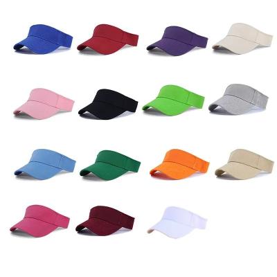 China 100% Custom Customized Striped Sun Visor Sun Hat Polyester Casual Adjustable Single Sport Golf Hat for sale