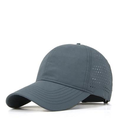 China Factory Custom 6 Panel Embroidery Golfr Hat Laser Cut Joint Hole Golf Logo Perforated Waterproof Hat for sale