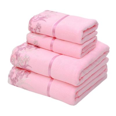 China Hot Selling Child Safe Microfiber Bath Gauze Face Towel 6 Pieces Bath Towel Set for sale