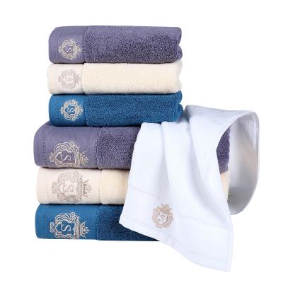 China New Design Face Towel Bath Teal High Quality Towel Safe For Kids Set With Gift Box for sale