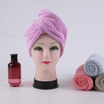 China Microfiber Terry Cloth Turbie Twist Dry Hair Wrap Microfiber Terry Cloth Turbie Twist Dry Compressed Shower Spa Turban Women Bath Spa Use With Box for sale