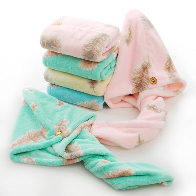 China Strongly Compressed Asorbent Microfiber Hair Towel Coral Velvet Dry Hair Bath Towel Quick Drying Microfiber Turban for sale