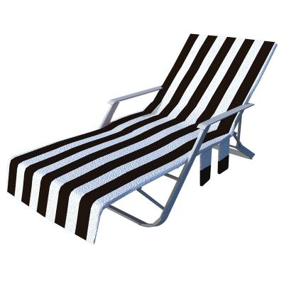 China Wholesale Striped Beach Chair Towel Design Logo Microfiber Sand Free Custom Safe Cover For Chair Kids for sale