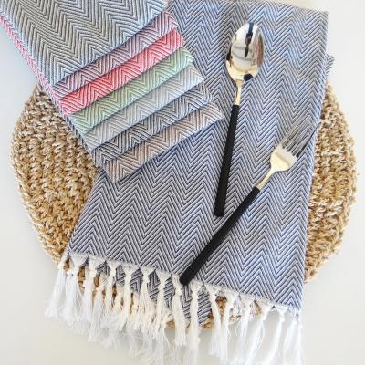 China Strong Cotton Water Absorption Tassel Dish Cloth Weave Dinner Table Kitchen Strong Warm Cotton Harmless For Sales Kids for sale