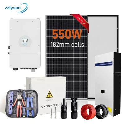 China 10kw Solar Power Hybrid System Home 10kw Solar Photovoltaic Power Kit for sale