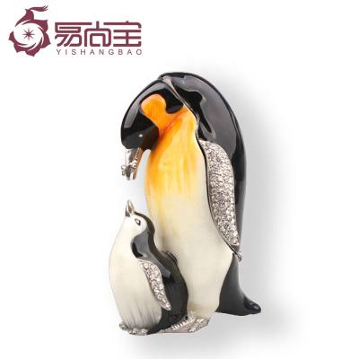 China Exquisite Black And White Penguin Jewelery Box Antarctic Pet Jewelery Box YI SHANG BAO Cute for sale