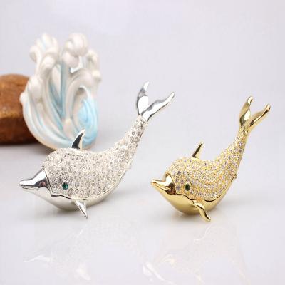 China China YI SHANG BAO Popular creative home decoration ornaments treat cute animal dolphin jewelry box for sale