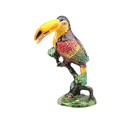 China China YI SHANG BAO Handmade Toucan Jewelry Box Exquisite Toucan Home Jewelry Box Collectable Decoration for sale