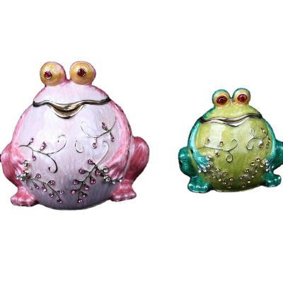 China China YI SHANG BAO high-end handmade exquisite animal ornaments pot-puffed frog jewelry box for sale