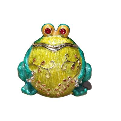 China China YI SHANG BAO High-end Exquisite Handmade Animal Home Furnishings Pot-Bloated Frog Jewelry Box for sale