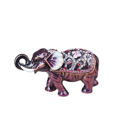 China Thailand YI SHANG BAO Handmade Elephant Jewelry Box Exquisite Elephant Home Jewelry Box Collectable Decoration for sale