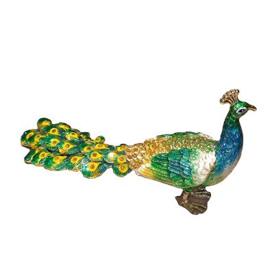 China China YI SHANG BAO Handmade jewelry box exquisite jewelry box ornaments produce exquisite peacock jewelry for sale