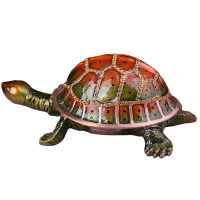 China China YI SHANG BAO Hot Selling Simple Cute Storage Product Gift Decoration Turtle Desktop Jewelry Box for sale