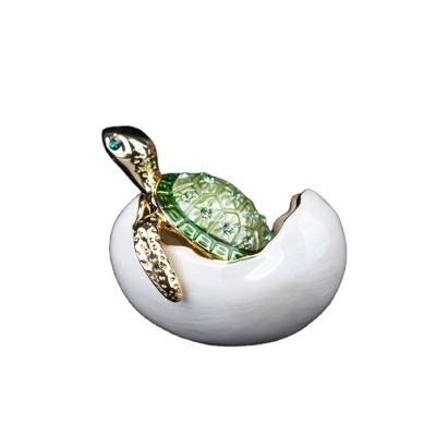 China Europe YI SHANG BAO European and American style exquisite enamel tortoise egg collection handmade jewelry box small for sale