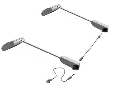 China 25W LED Version Aluminum Black Advertising Arm Light Linkable Light For Expo Booth for sale