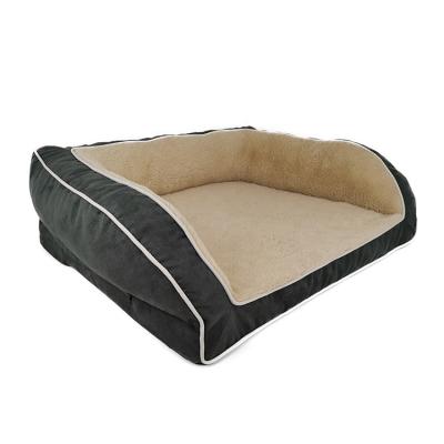 China Removable Orthopedic Removable Plush Cover Ultra Soft Dog Pet Bed Luxury Soft Warm Sofa for sale