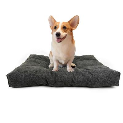 China Travel Dog Accessories High Quality Customization Canvas Mat Large Dog Bed Washable Pet Bed Cushion for sale