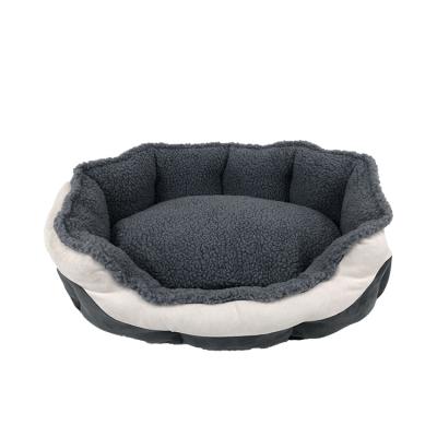 China Travel Self-warming Soft Pet Accessories For Dog Sofa Bed With Fleece And Medium Suede for sale