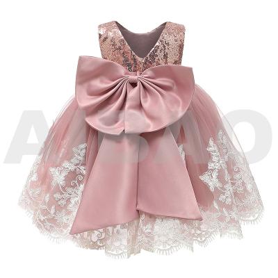 China New Plus Size Fashion Sequin Bridesmaid Dress Party Birthday Wedding Princess Toddler Babies Clothes Kids Children Girl Dresses for sale