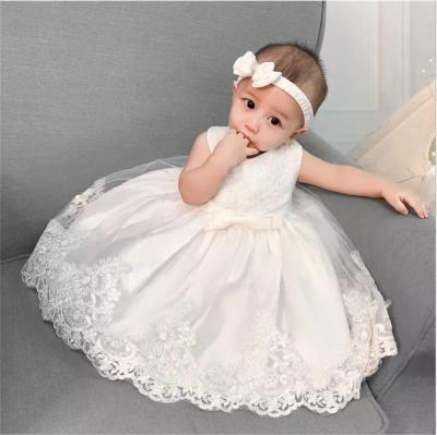 China Breathable Lace Infant White Infant Baby Girl First Communion Dresses Baptism Dress Baptism Dress for sale