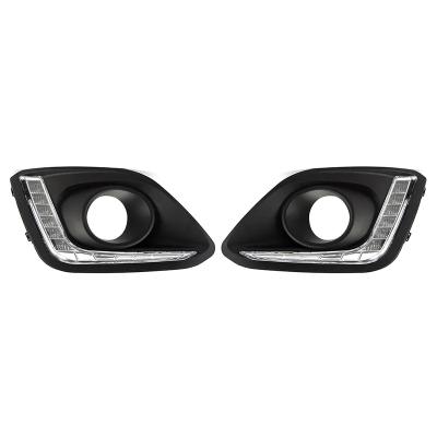 China Auto Tuning Car LED for 2013 2014 2015 Suzuki Swift LED DRL 2016 Accessories Daytime Running Light fog Lamp Cover Barra LED JHD-Swift 12A for sale